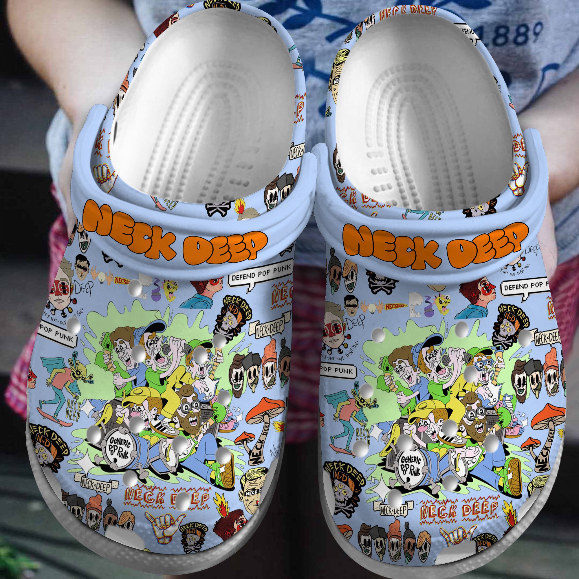 Neck Deep Music Crocs Crocband Clogs Shoes Comfortable For Men Women and Kids