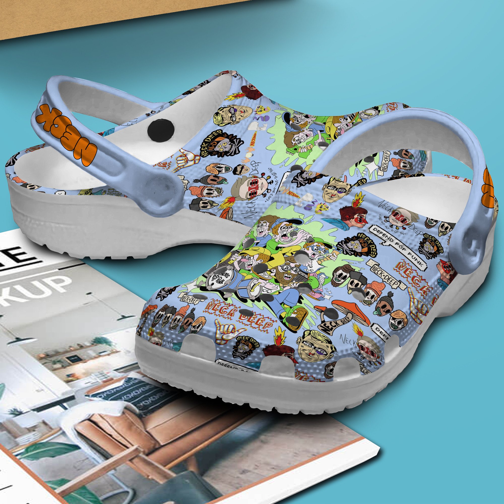 Neck Deep Music Crocs Crocband Clogs Shoes Comfortable For Men Women and Kids - Image 3