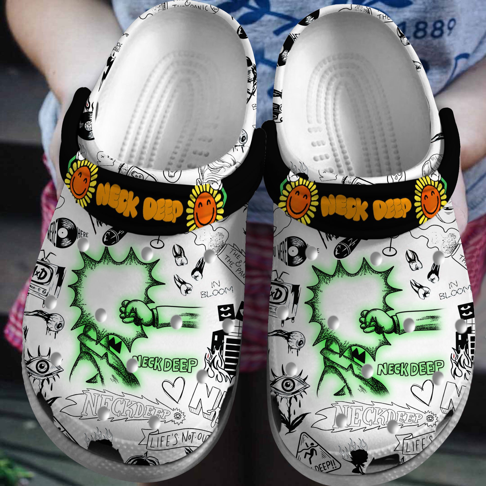 Neck Deep Music Crocs Crocband Clogs Shoes Comfortable For Men Women and Kids
