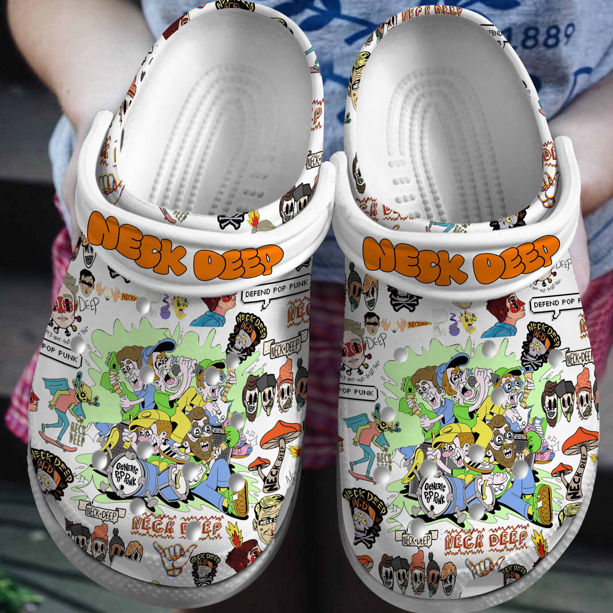 Neck Deep Music Crocs Crocband Clogs Shoes Comfortable For Men Women and Kids