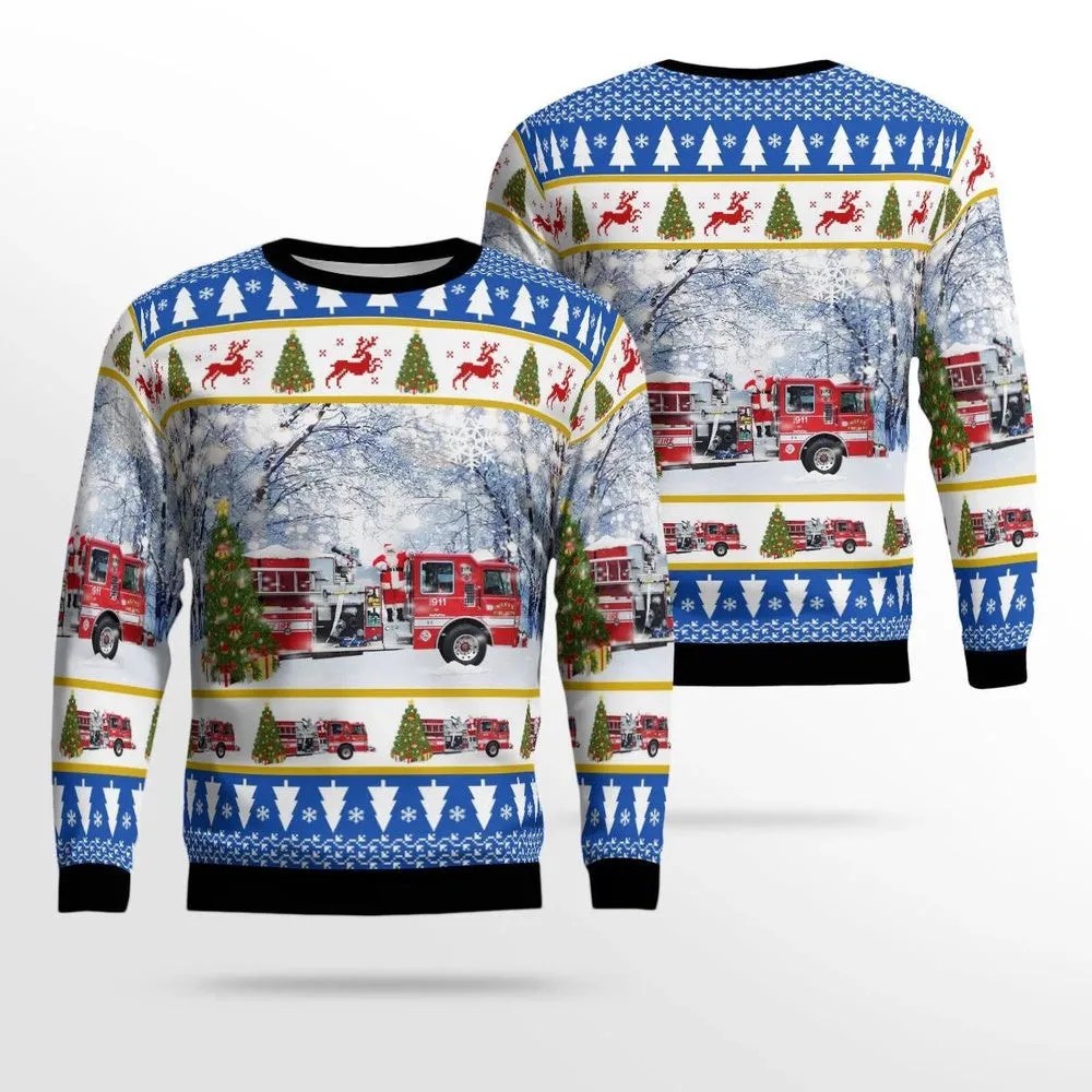 Neffs Ohio Neffs Fire Department Christmas Ugly Sweater Christmas Unisex Sweaters Gift For Christmas
