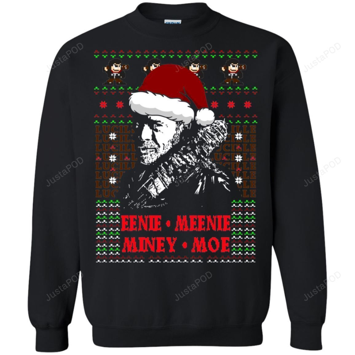 Negan Walking Dead Ugly Christmas Sweater Adult 3D Funny Matching for family