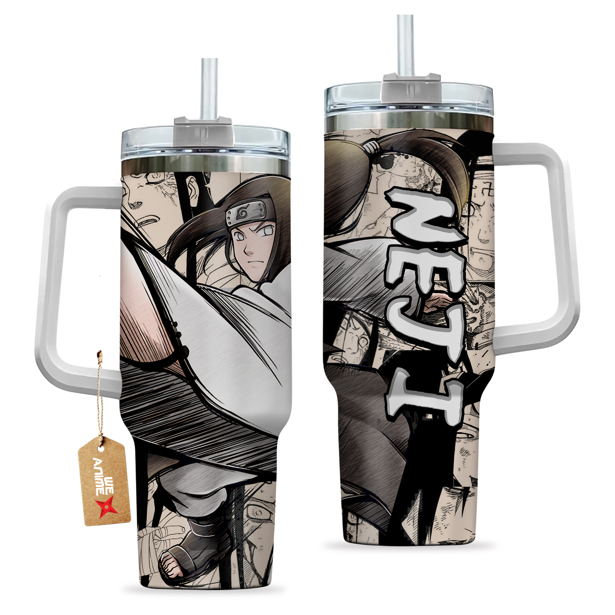 Neji Hyuga Naruto Anime Custom Stanley Cup 40 oz 30 oz Tumbler With HandleTVC2301149 - Image 2