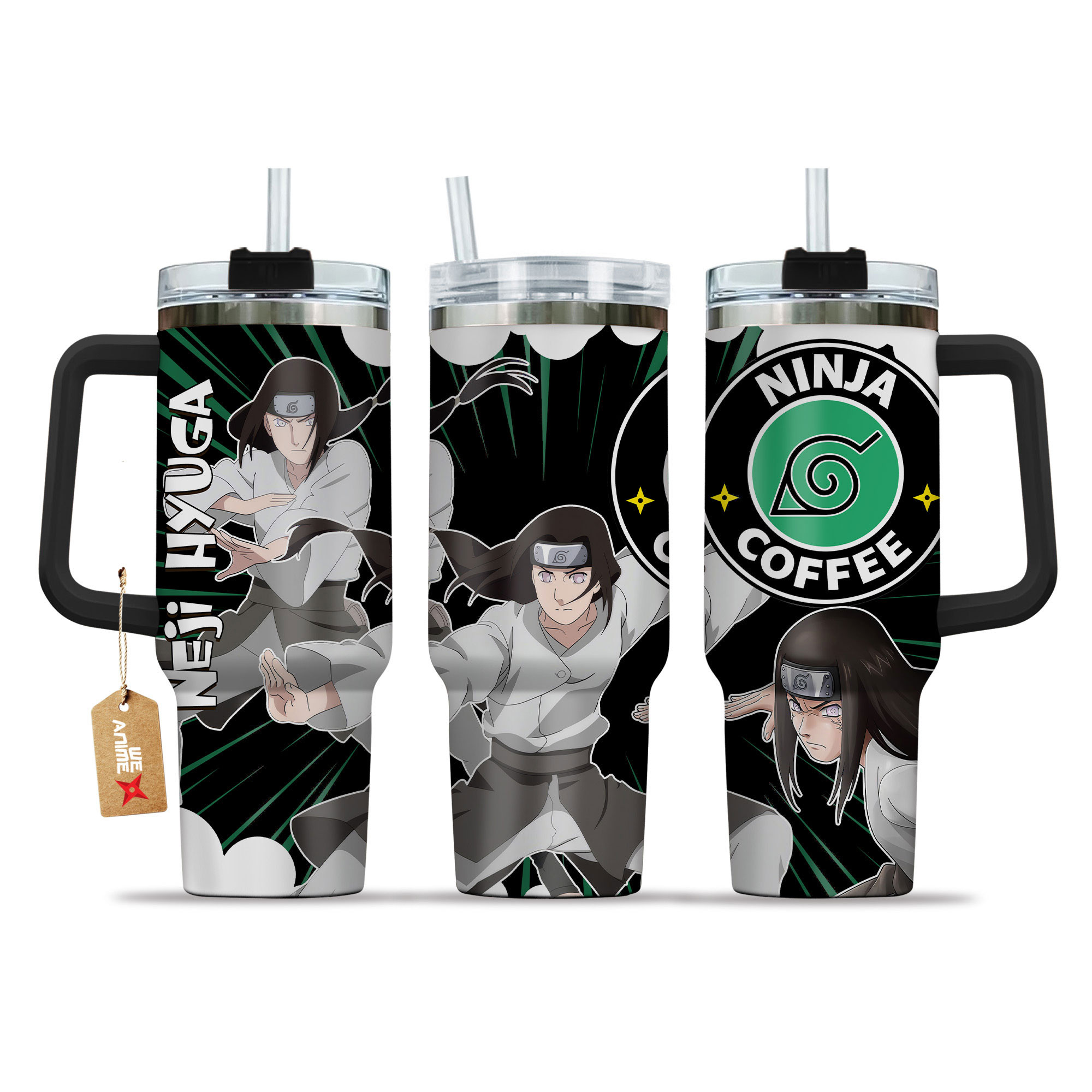 Neji Hyuga Naruto Anime Custom Stanley Cup 40 oz 30 oz Tumbler With HandleTVC2301151