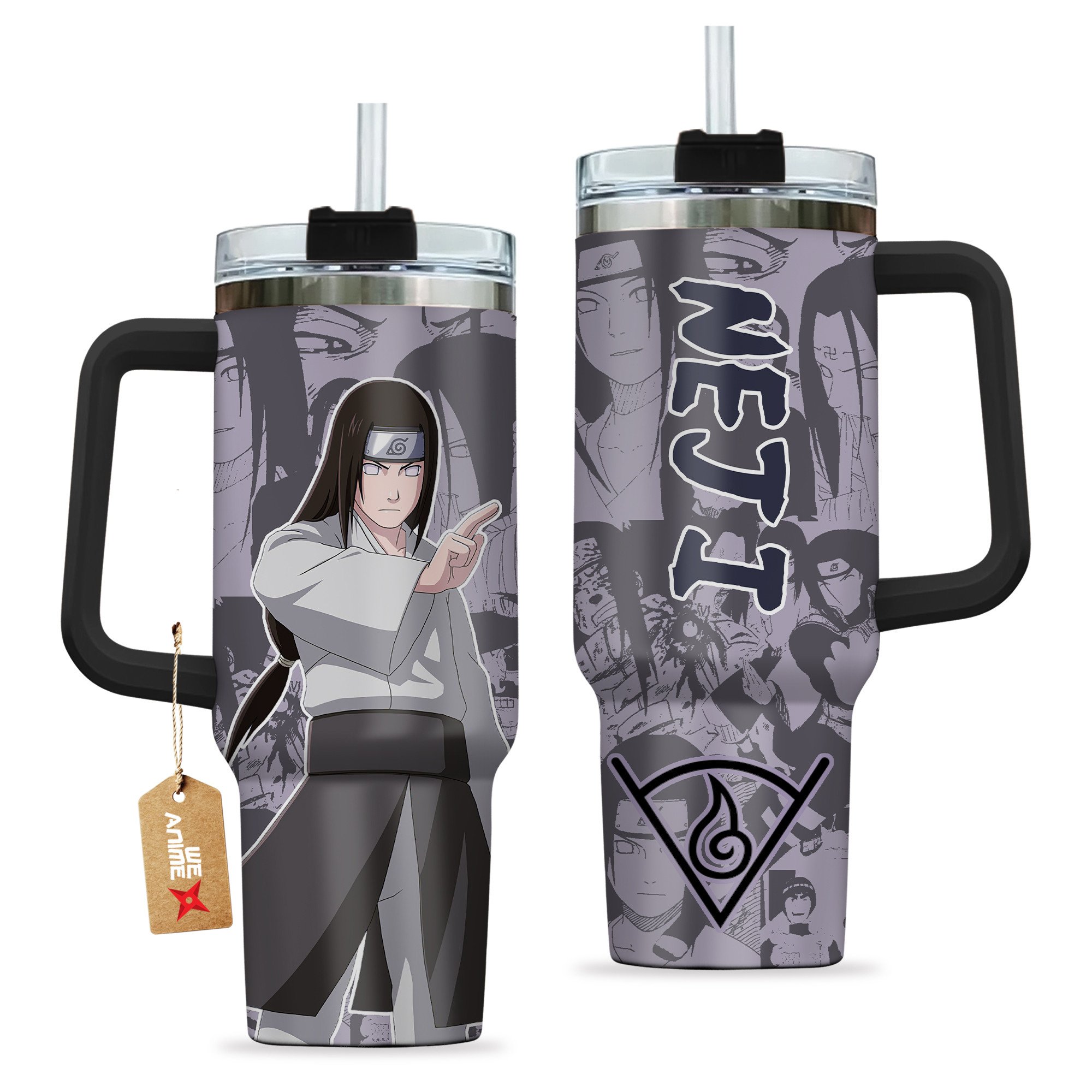 Neji Hyuga Naruto Anime Custom Stanley Cup 40 oz 30 oz Tumbler With HandleTVC2301200