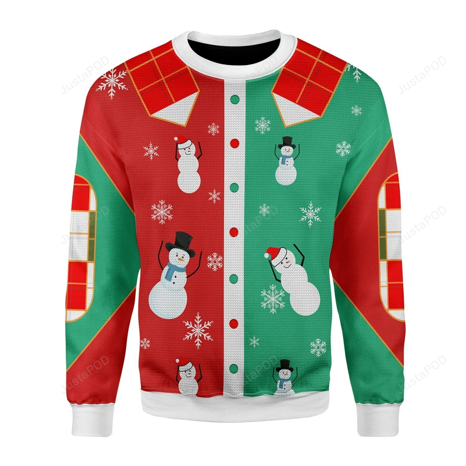 Nell'S Snowmen Ugly Christmas Sweater Adult 3D Funny Matching for family