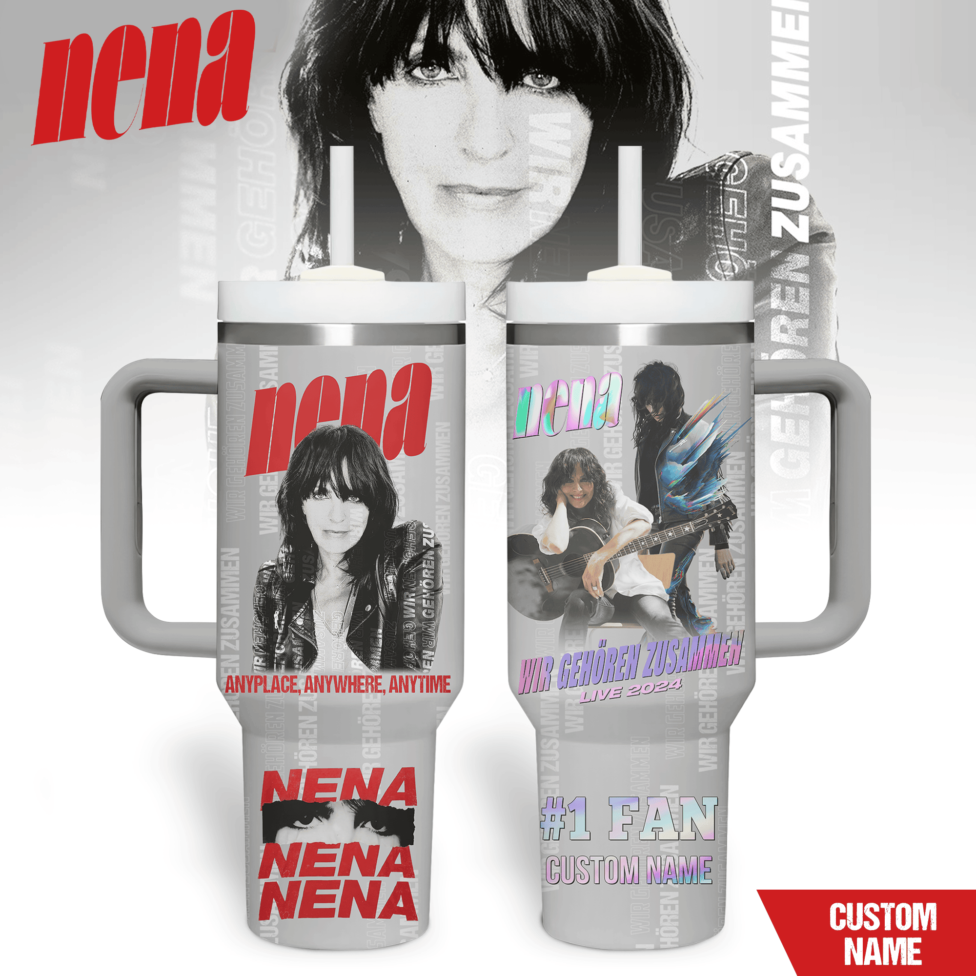 Nena Music Custom Stanley Cup 40 oz 30 oz Tumbler With HandleTVC2301529