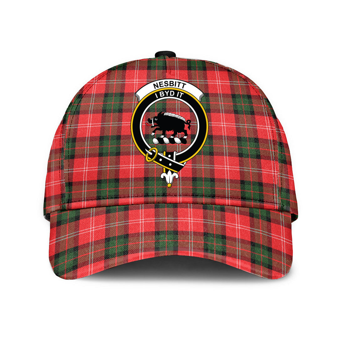 Nesbitt Modern Tartan Baseball Cap, Tartan Plaid Cap with Family Crest K23 Trucker Hats Custom Hats Gifts For Men & Women
