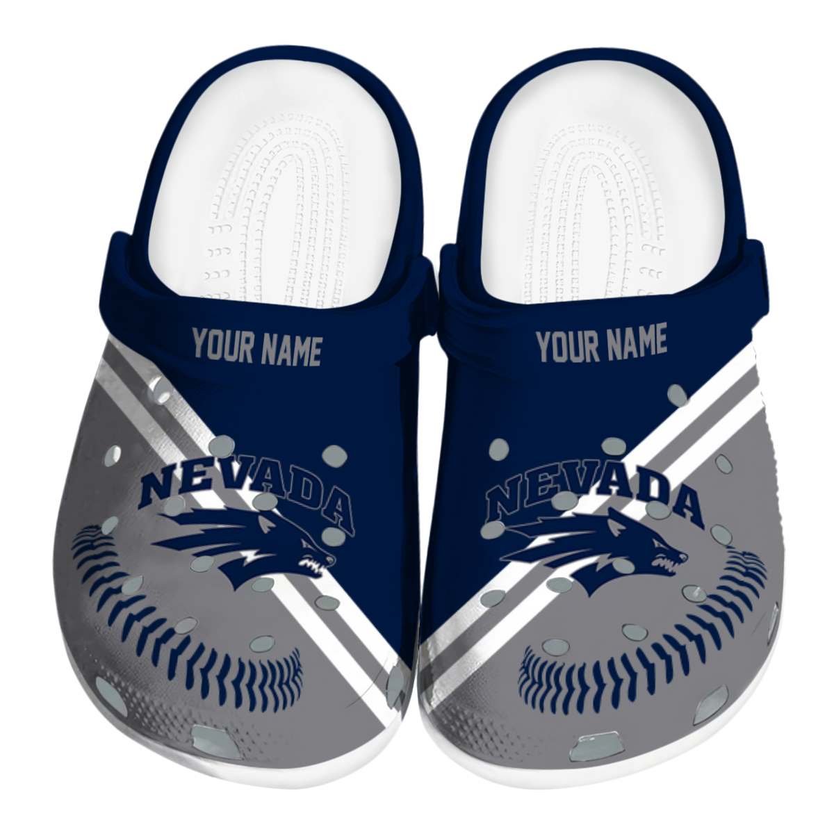 Nevada Wolf Pack NCAA Sport Crocs Crocband Clogs Shoes Comfortable For Men Women and Kids