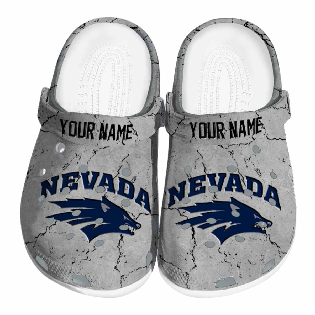 Nevada Wolf Pack NCAA Sport Crocs Crocband Clogs Shoes Comfortable For Men Women and Kids