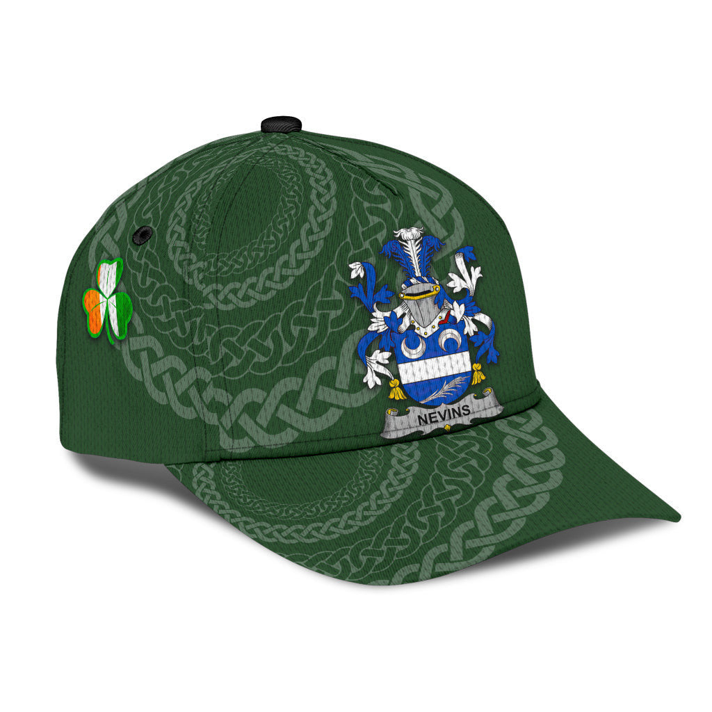 Nevins Coat Of Arms - Irish Family Crest St Patrick's Day Hat Classic Cap Trucker Hats Custom Hats Gifts For Men & Women