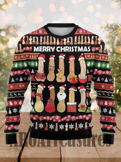 NEW! Dirty Ugly Cockmas Christmas Sweater, Xmas Sweater, Christmas Gift - Image 6