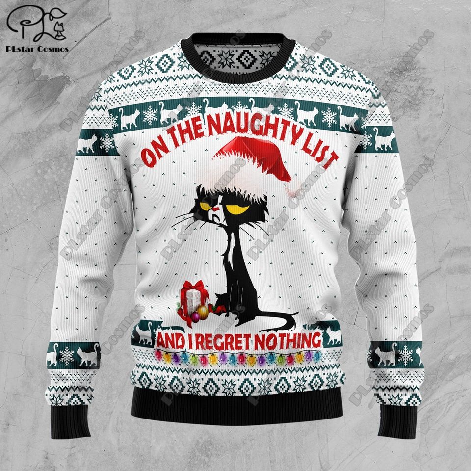 New 3D Printed Animal Custom Series Cute Christmas Pattern Ugly Sweater Street Casual Winter Sweatshirt S-17