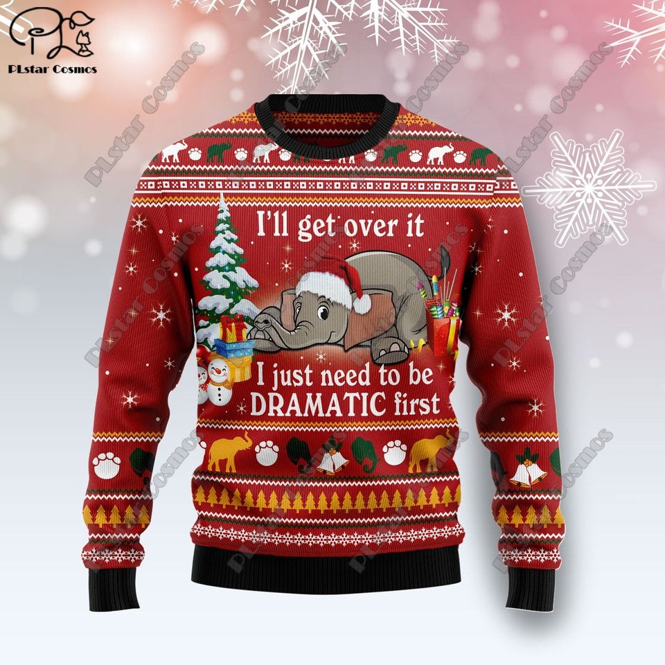New 3D Printed Animal Custom Series Cute Christmas Pattern Ugly Sweater Street Casual Winter Sweatshirt S-17 - Image 2