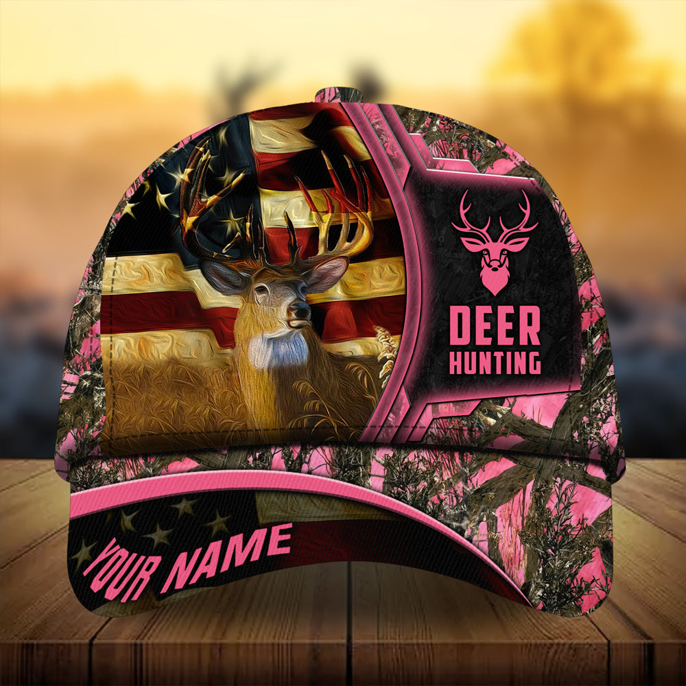 New Arrivals Of Premium Flag Deer Hunting Hats 3D Printed Multicolored Personalized Trucker Hats Custom Hats Gifts For Men & Women