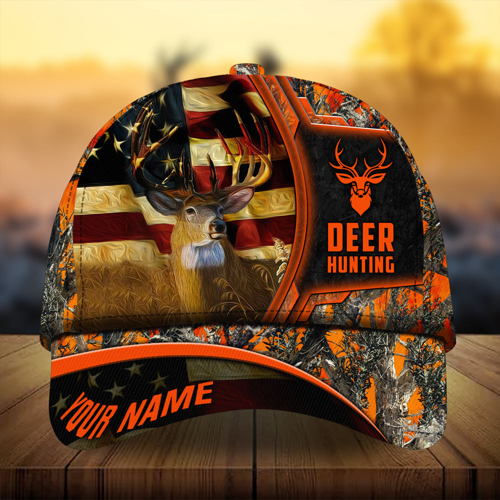 New Arrivals Of Premium Flag Deer Hunting Hats 3D Printed Multicolored Personalized Trucker Hats Custom Hats Gifts For Men & Women