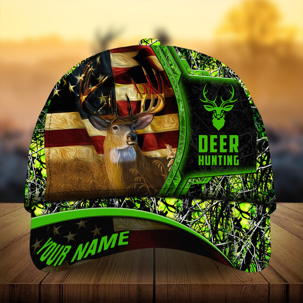New Arrivals Of Premium Flag Deer Hunting Hats 3D Printed Multicolored Personalized Trucker Hats Custom Hats Gifts For Men & Women