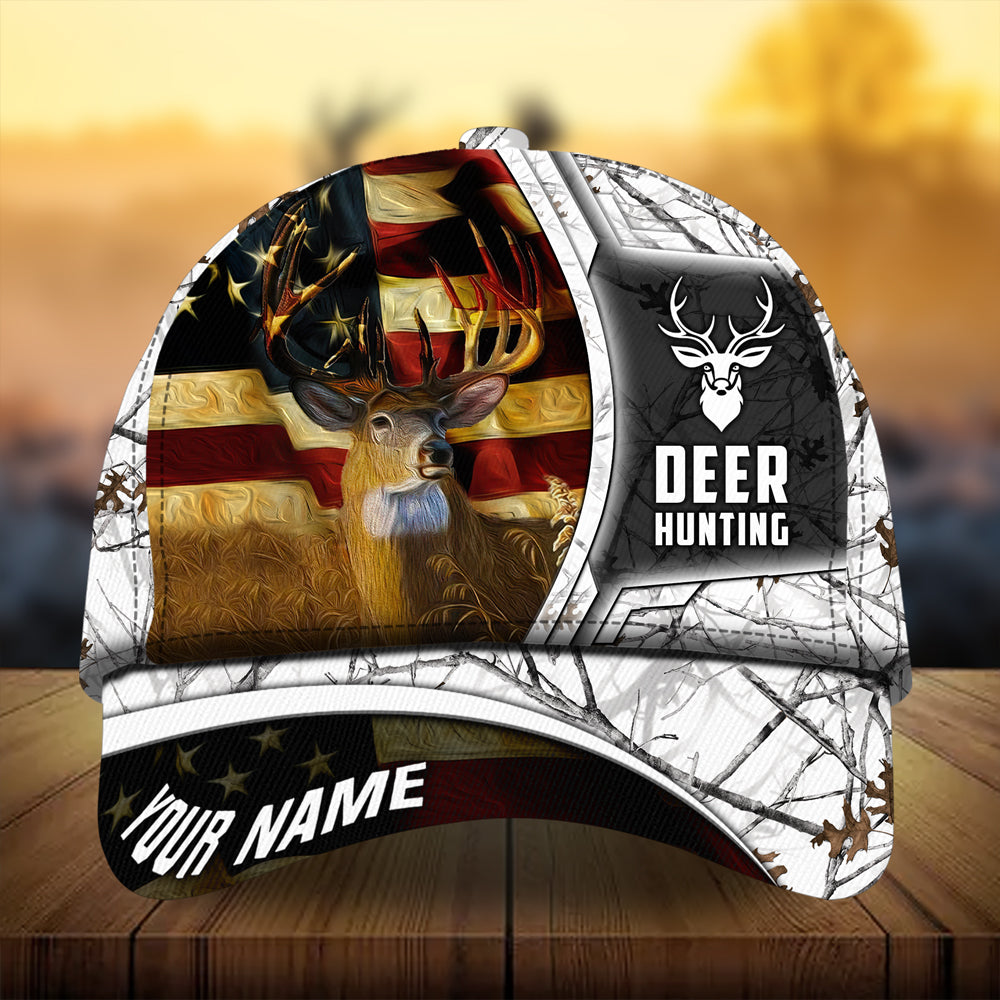 New Arrivals Of Premium Flag Deer Hunting Hats 3D Printed Multicolored Personalized Trucker Hats Custom Hats Gifts For Men & Women