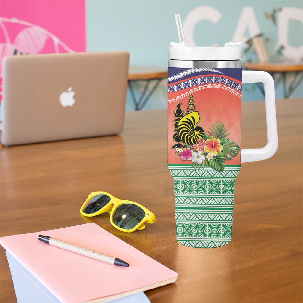 New Caledonia Nautilus Shell Polynesian Tropical Flowers Custom Stanley Cup 40 oz 30 oz Tumbler With HandleTVC2301391 - Image 5