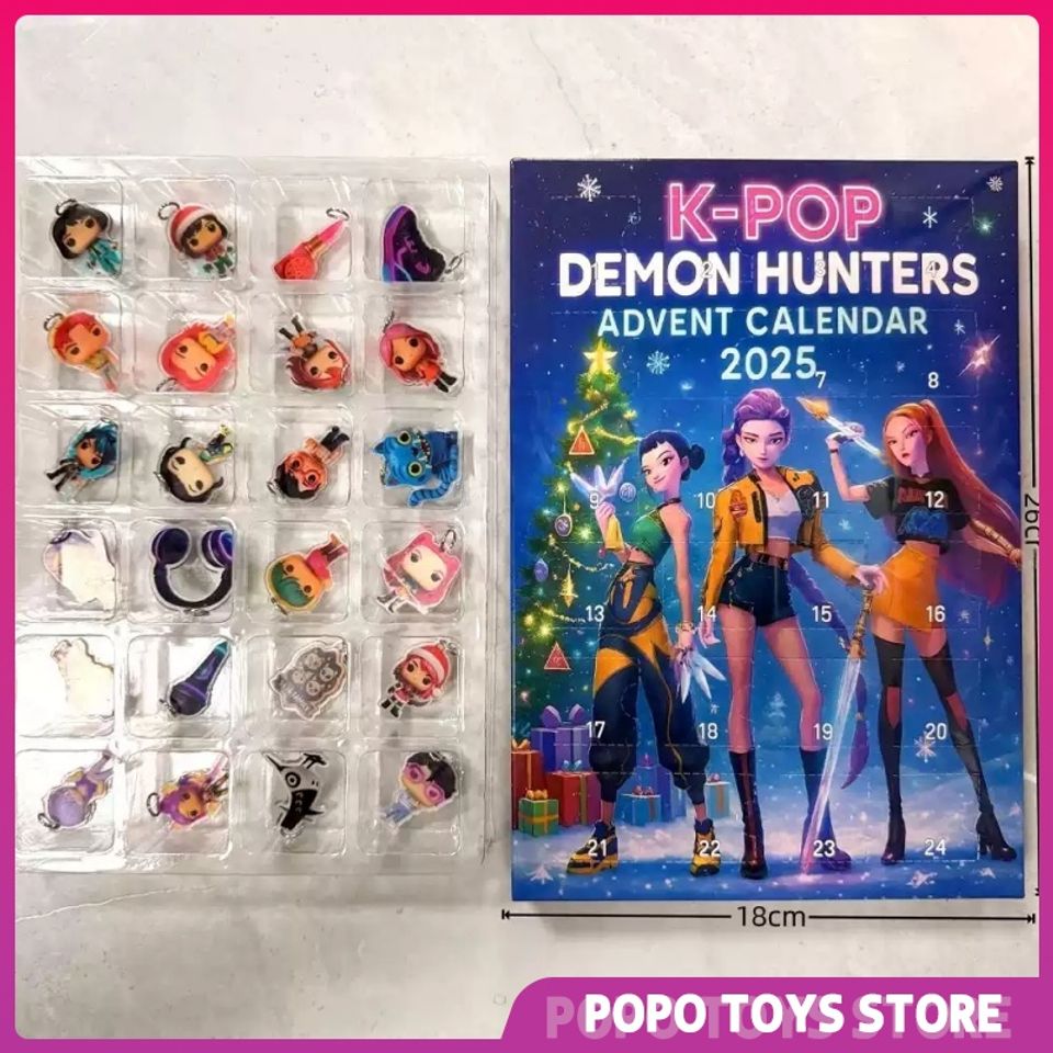 New Countdown Calendars Kpop Demon Hunters Advent Calendar Model Collection Desk Decoration Children Christmas Birthday Gifts