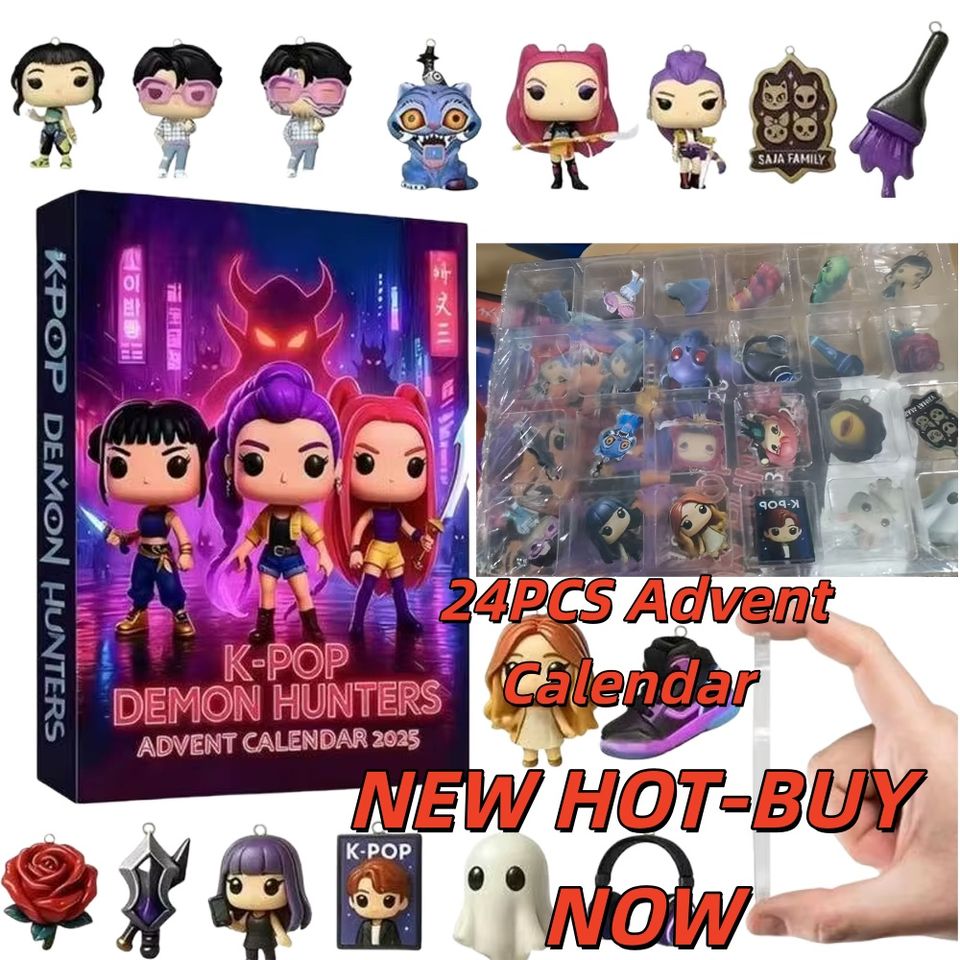 New Demon Hunters Advent Calendar 2025 Countdown Calendars 2D Model Collection Desk Decoration Children Christmas Gifts
