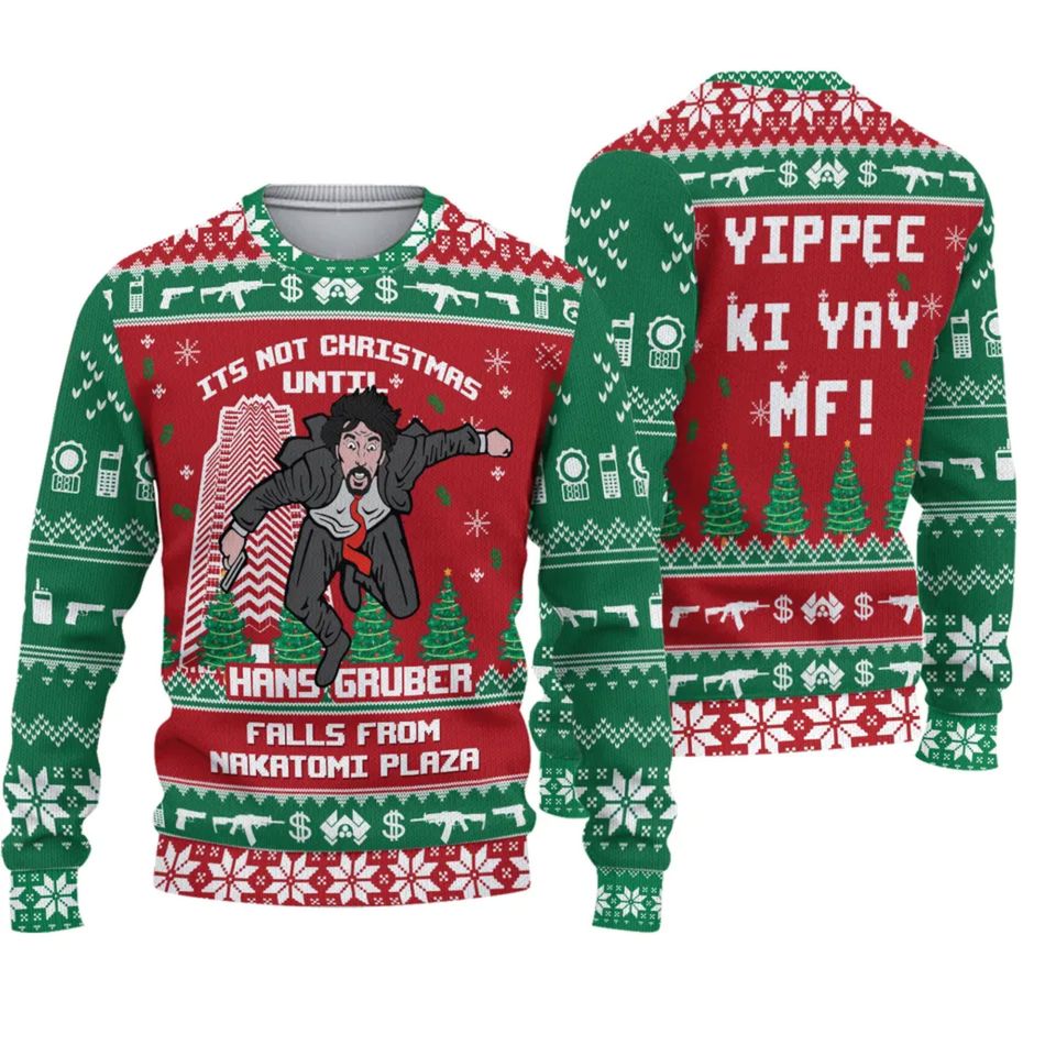 New Die Hard Action Movie JW Ugly Premium 3D Ugly Sweater Christmas Gift Best