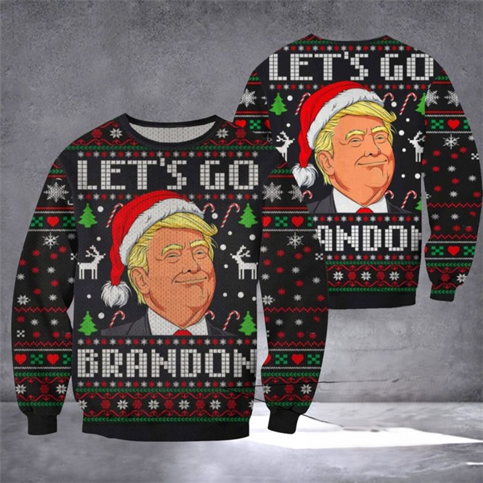 New Donald Trump Graphic Ugly Christmas Sweater