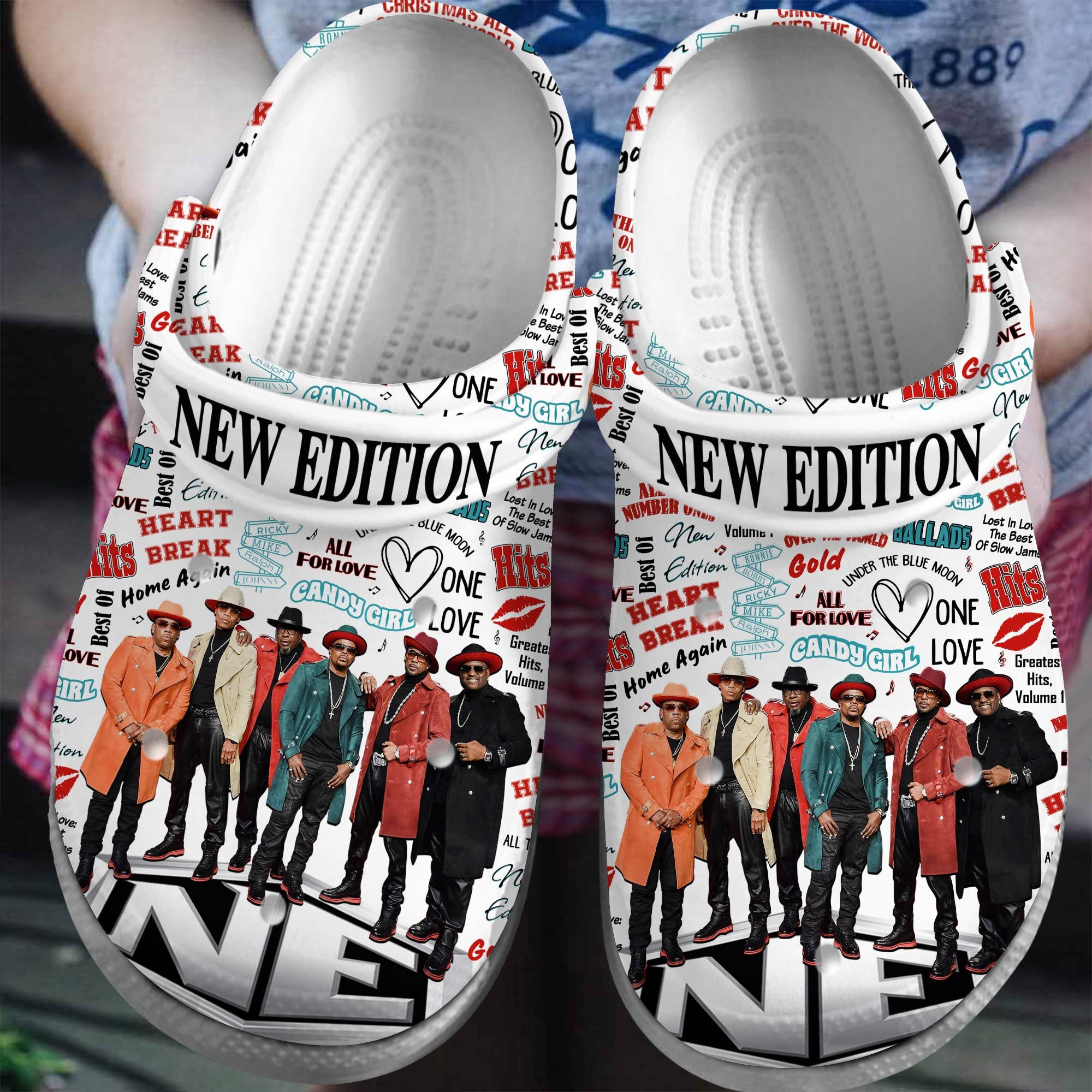 New Edition Band Music Crocs Crocband Clogs Shoes Comfortable For Men Women and Kids