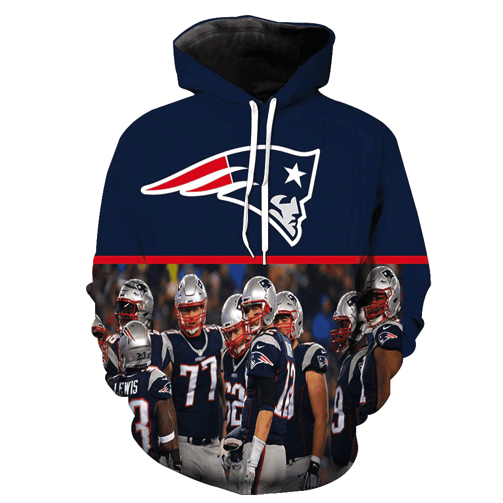New England Patriots 3D All Over Print Hoodie, Zip Hoodie