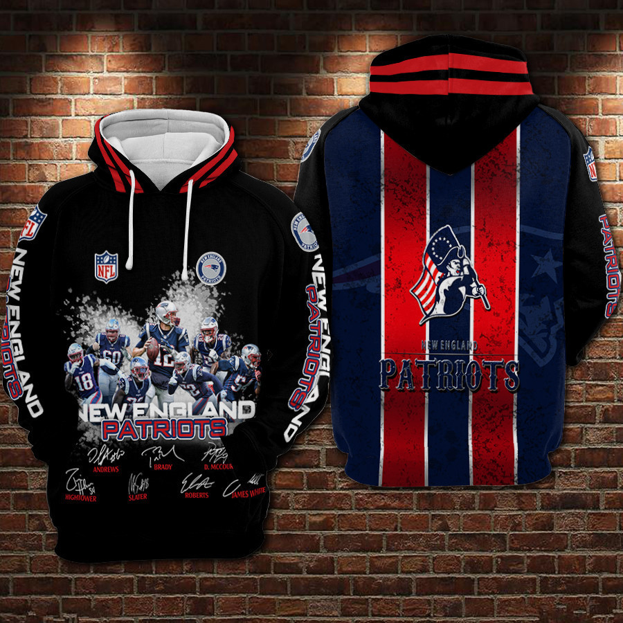New England Patriots 3D All Over Print Hoodie, Zip Hoodie