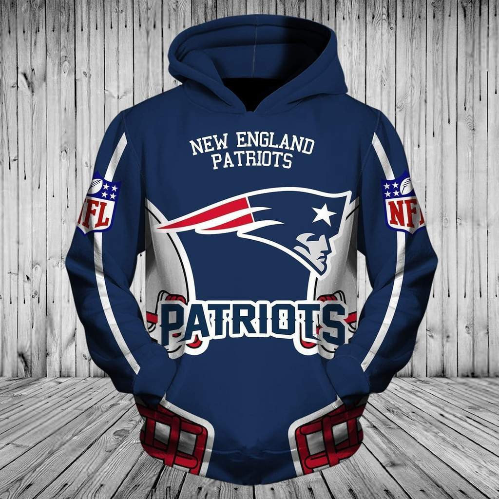 New England Patriots 3D All Over Print Hoodie, Zip Hoodie