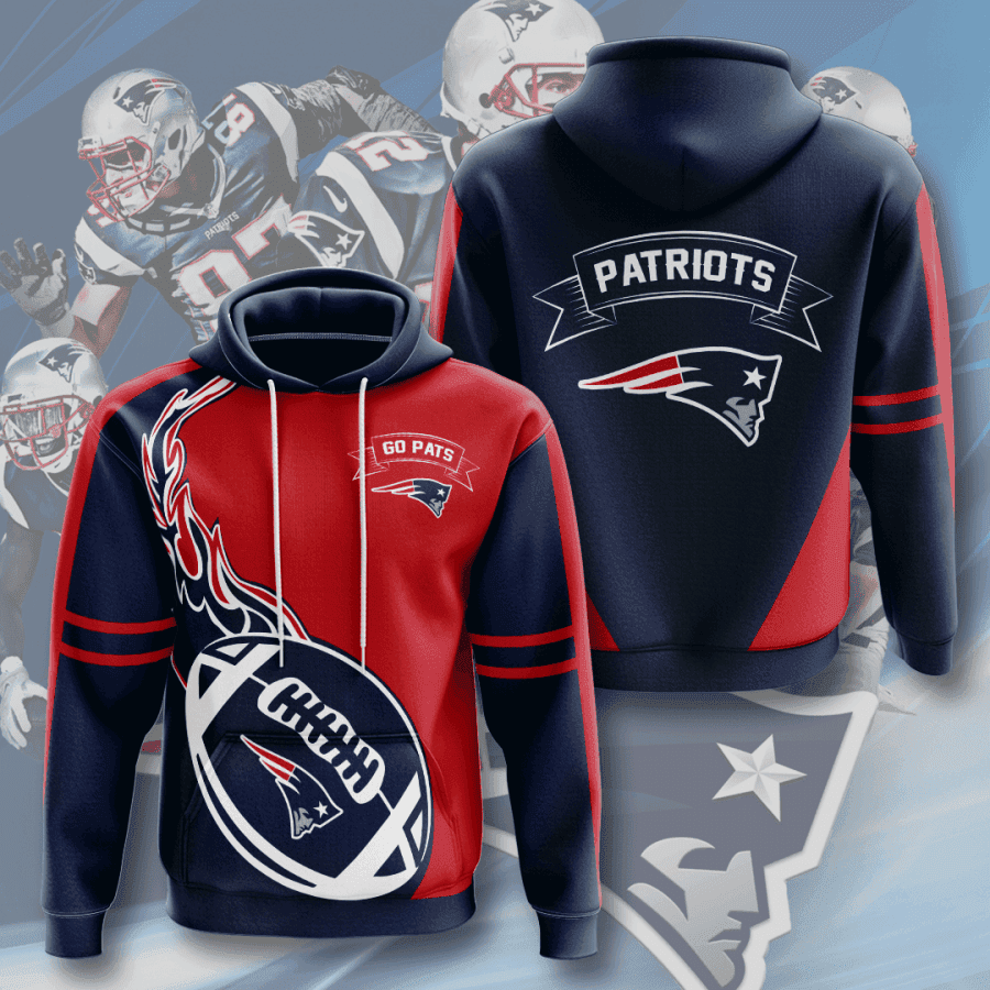 New England Patriots 3D All Over Print Hoodie, Zip Hoodie