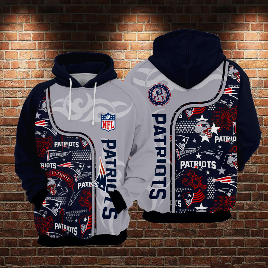 New England Patriots 3D All Over Print Hoodie, Zip Hoodie