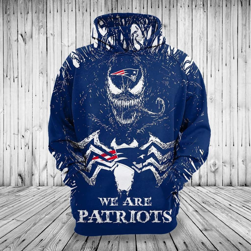 New England Patriots 3D All Over Print Hoodie, Zip Hoodie