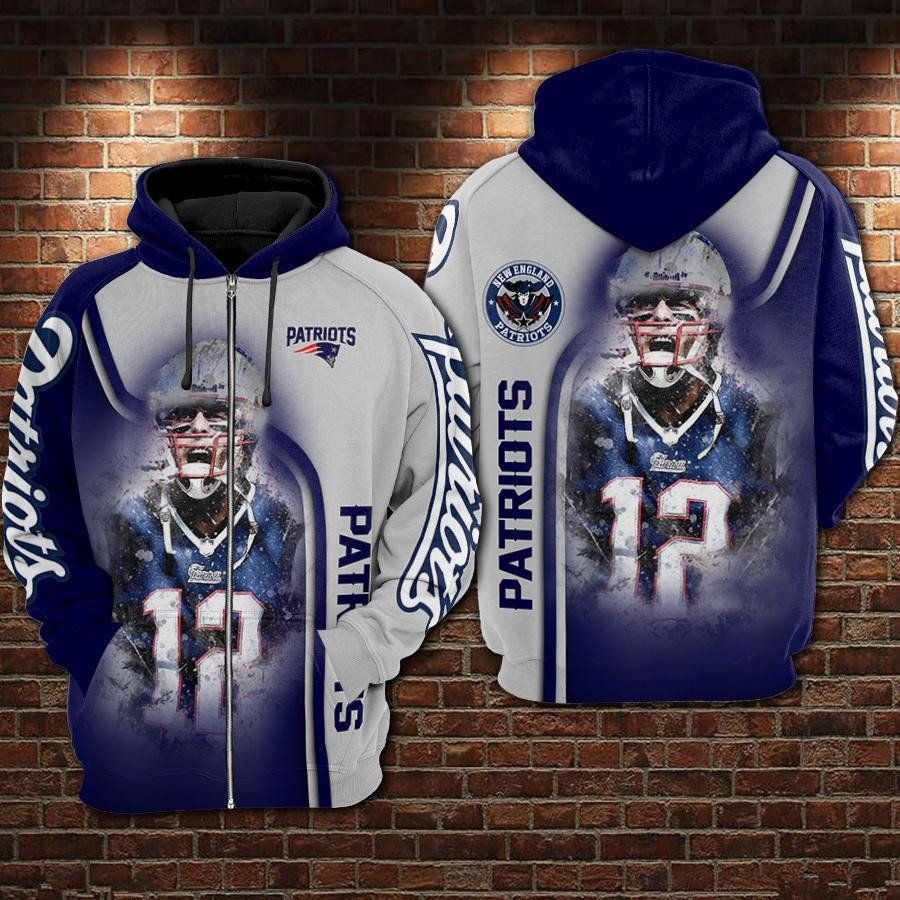 New England Patriots 3D All Over Print Hoodie, Zip Hoodie