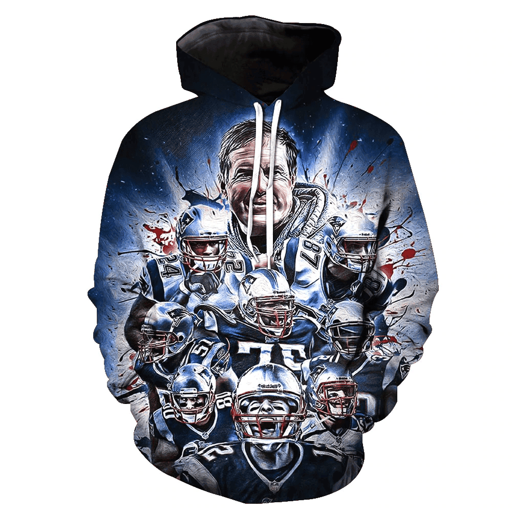 New England Patriots 3D All Over Print Hoodie, Zip Hoodie