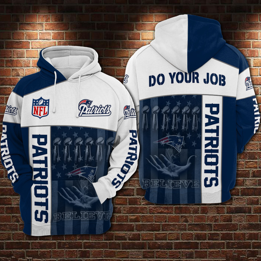 New England Patriots 3D All Over Print Hoodie, Zip Hoodie