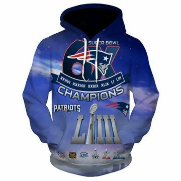 New England Patriots 3D All Over Print Hoodie, Zip Hoodie
