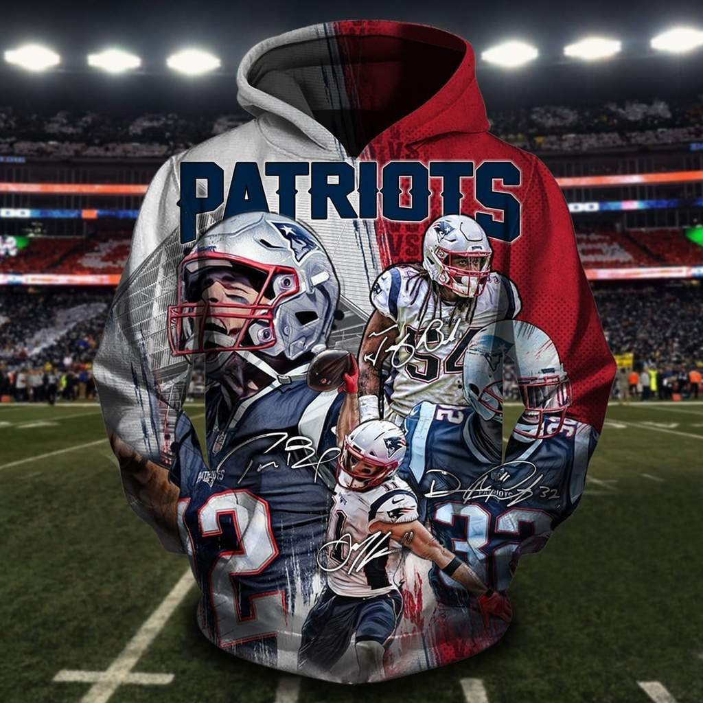 New England Patriots 3D All Over Print Hoodie, Zip Hoodie