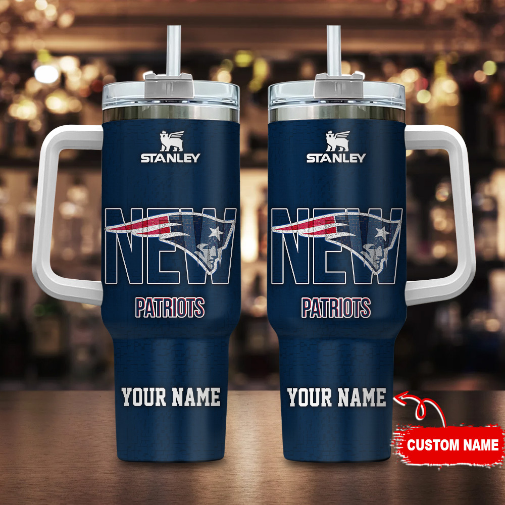 New England Patriots NFL 3D Logo Custom Stanley Cup 40 oz 30 oz Tumbler With HandleTVC2301108