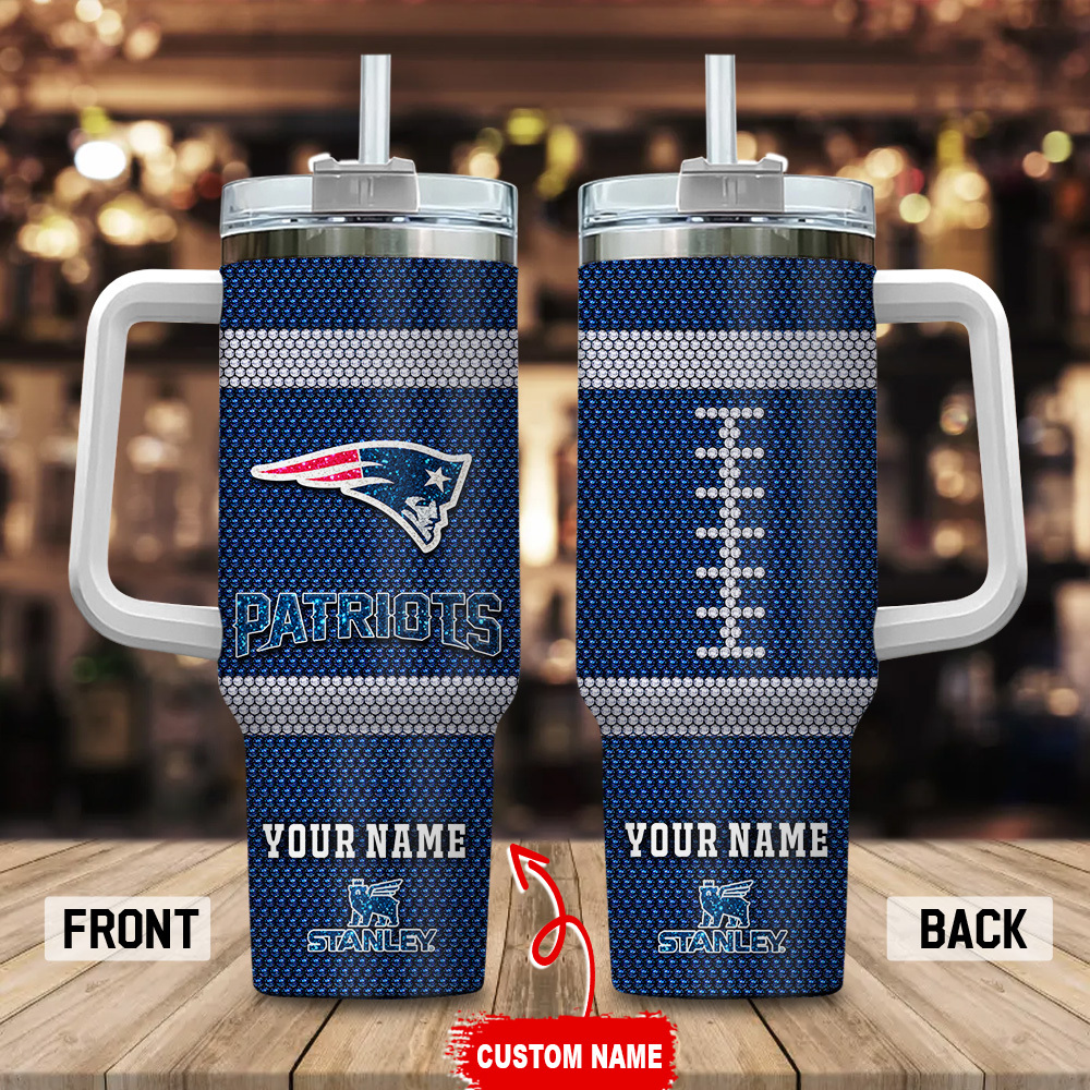 New England Patriots NFL Crystal Custom Stanley Cup 40 oz 30 oz Tumbler With HandleTVC230170