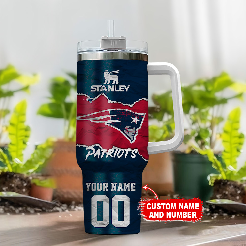 New England Patriots NFL Custom Stanley Cup 40 oz 30 oz Tumbler With HandleTVC230141 - Image 2