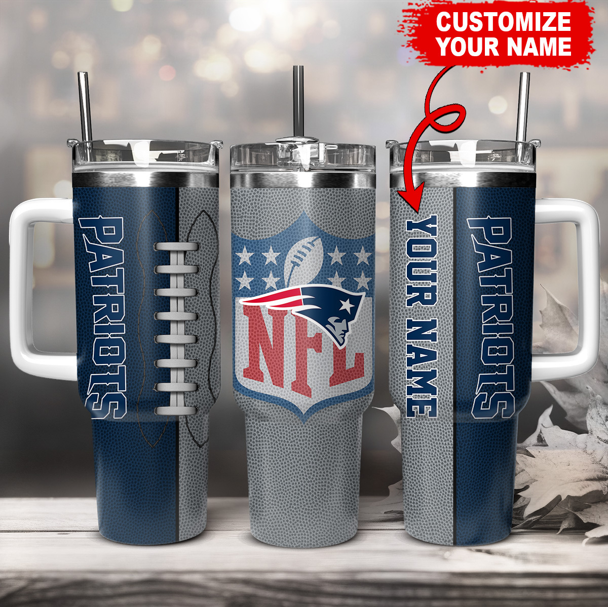 New England Patriots NFL Custom Stanley Cup 40 oz 30 oz Tumbler With HandleTVC230142