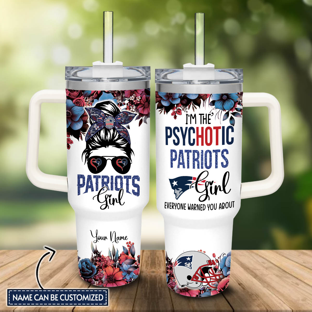 New England Patriots NFL Custom Stanley Cup 40 oz 30 oz Tumbler With HandleTVC2301811 - Image 2