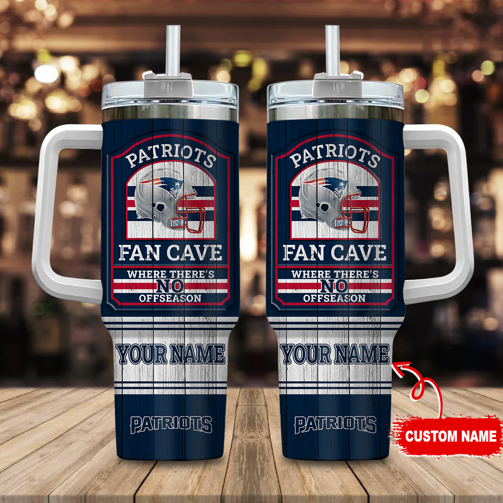 New England Patriots NFL Fan Cave Custom Stanley Cup 40 oz 30 oz Tumbler With HandleTVC230177