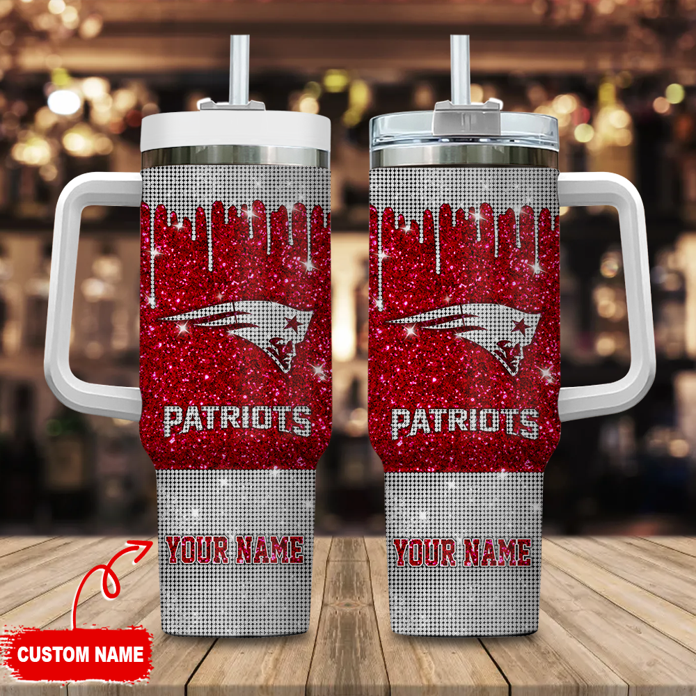 New England Patriots NFL Glitter Custom Stanley Cup 40 oz 30 oz Tumbler With HandleTVC2301114
