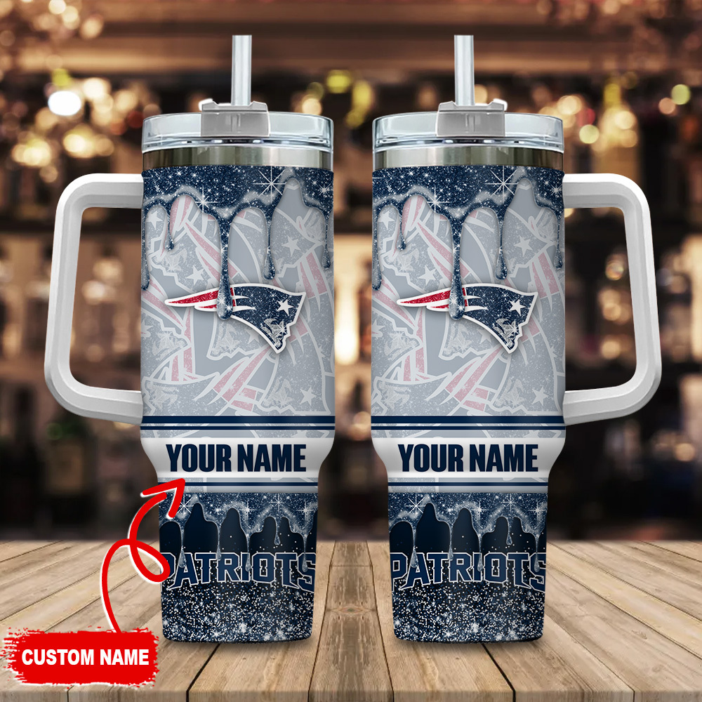 New England Patriots NFL Glitter Custom Stanley Cup 40 oz 30 oz Tumbler With HandleTVC230143