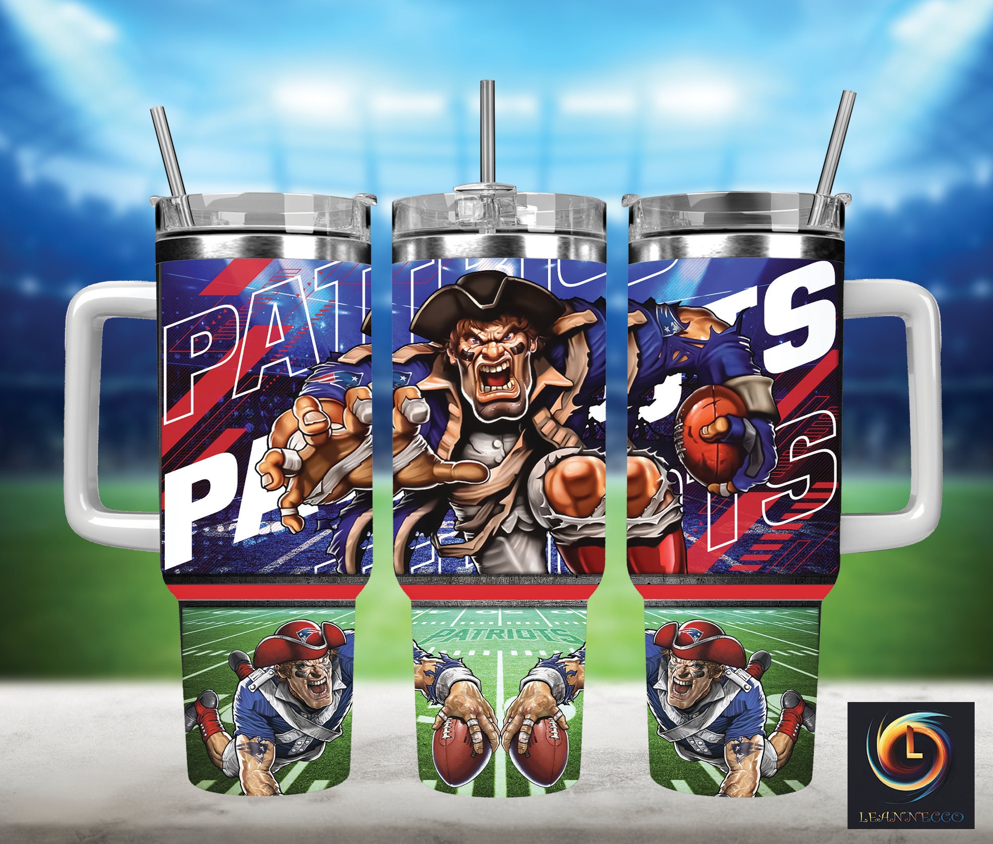 New England Patriots NFL Mascot Custom Stanley Cup 40 oz 30 oz Tumbler With HandleTVC230101