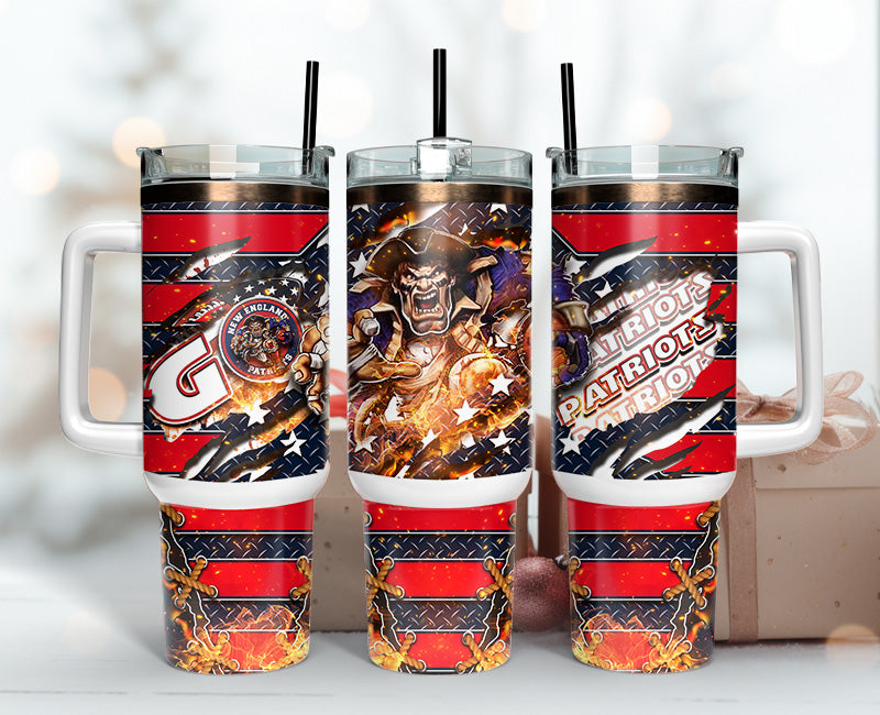 New England Patriots NFL Mascot Custom Stanley Cup 40 oz 30 oz Tumbler With HandleTVC2301148