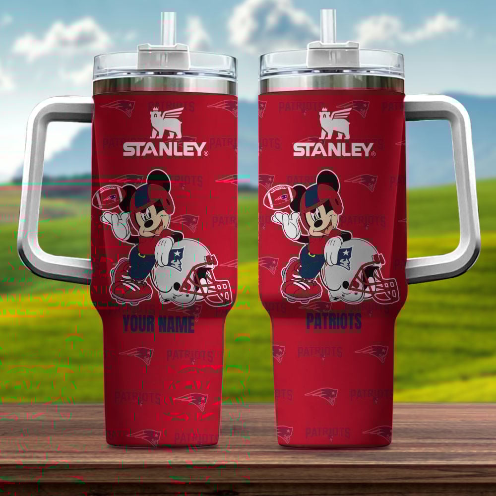 New England Patriots NFL Mickey Mouse Custom Stanley Cup 40 oz 30 oz Tumbler With HandleTVC230138